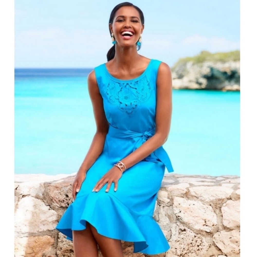 COPY - Beautiful NWTs white A line Talbots Dress. 👗 - Picture 4 of 9